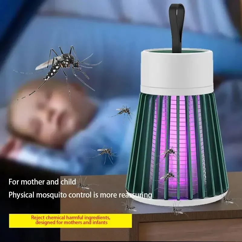 Electric Shock Mosquito Killer Lamp Uv Light Anti Mosquito Trap Outdoor Lanterns Rechargeable Camping Light