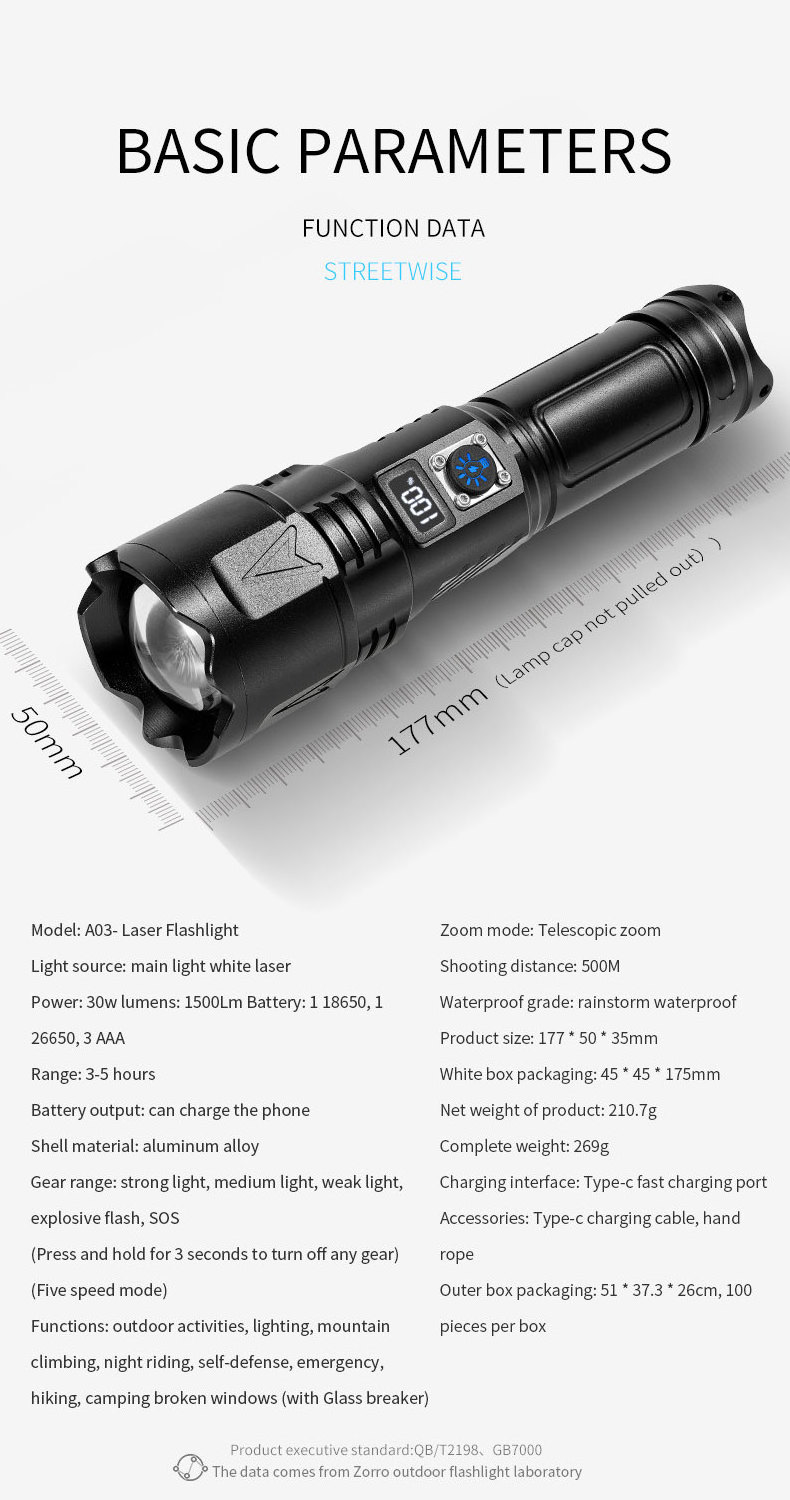 Powerful 30W Waterproof Camping Outdoor Tactical Torch Flash Light Diving High Lumens 100000 Flashlights