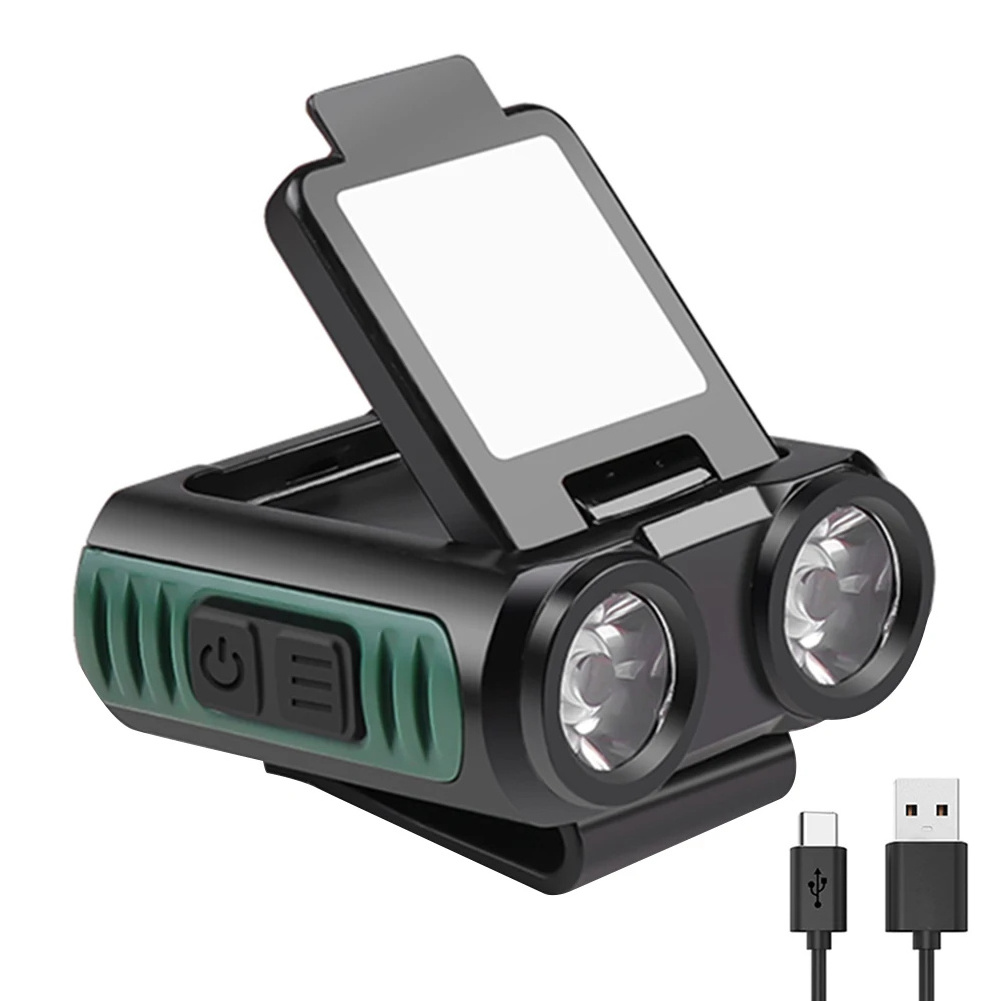 Super Bright 5 Modes Sensor Headlight Adjustable Rechargeable Waterproof Sensor Led Headlamp Clip Cap Light