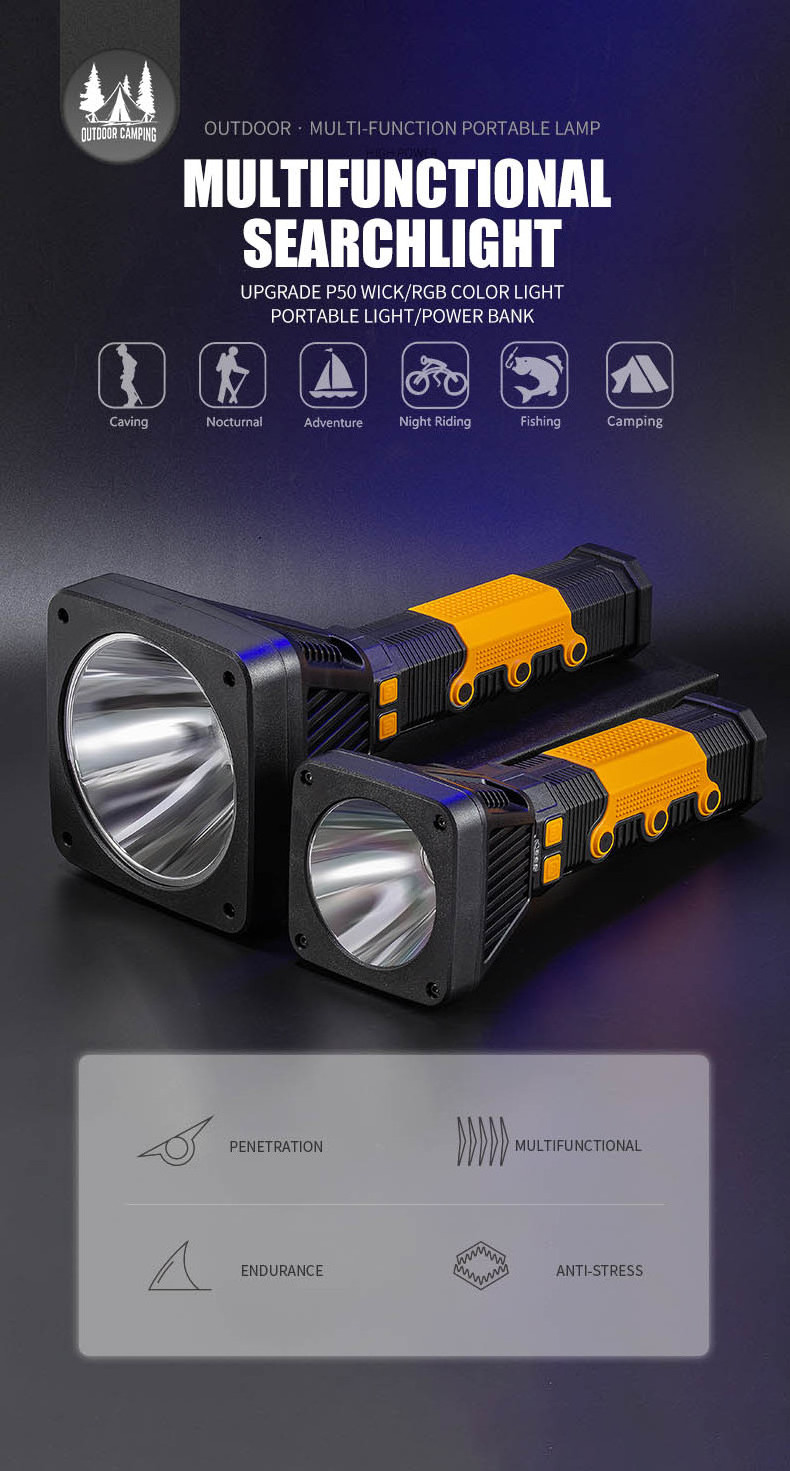 Manufacturers Aluminum Powerful Lighting Waterproof Outdoor Marine Led Solar Searchlights