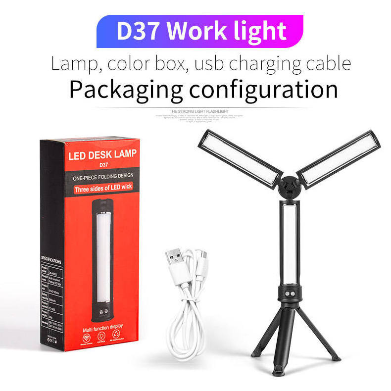 Portable Magnetic Base Cob Usb Rechargeableled Worklight Led Office Industrial Working Light