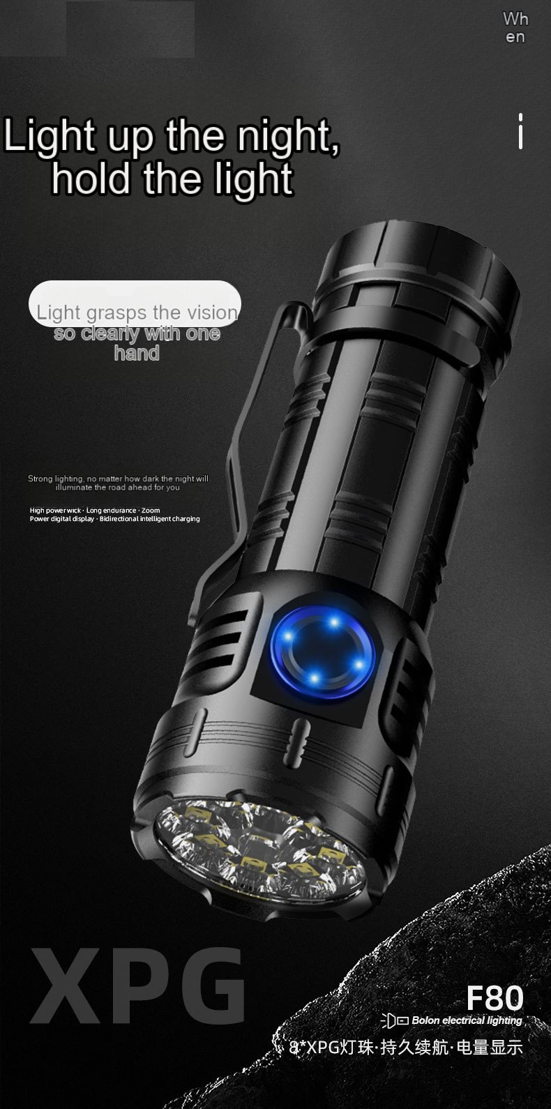 High Quality Wholesale Universal Convenient Small Multifunctional Rechargeable Mini Rechargeable Flashlight