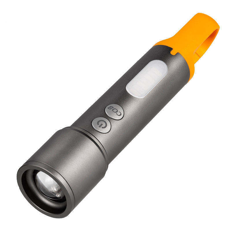 New Arrival White Laser Type-C Rechargeable Camping Solar High Powered Mini Led Flashlight