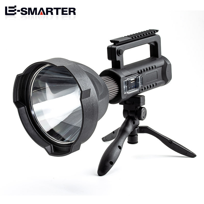 High Power Rechargeable Multifunctional Portable P50 Foldable Tripod Camping Spotlight Flashlight Mini Laser Searchlight