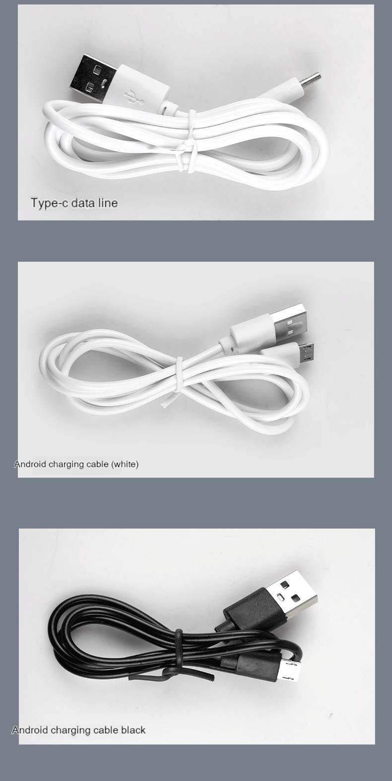 Flashlight Charging Cable Type-C Android Usb Cable Fast Charging Type-C Data Cable