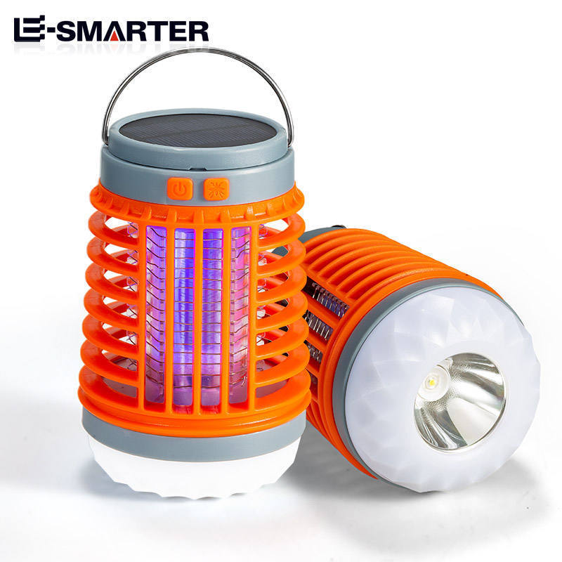 Outdoor Multifunctional Starry Atmosphere Lantern Portable Rechargeable Camping Light Solar Mosquito Killer Lamp