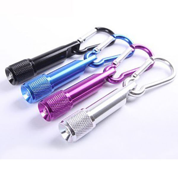 Rechargeable Powerful Camping Promotional Gift Customized Logo Keychain Mini Flashlight With Climbing Button Carabiner