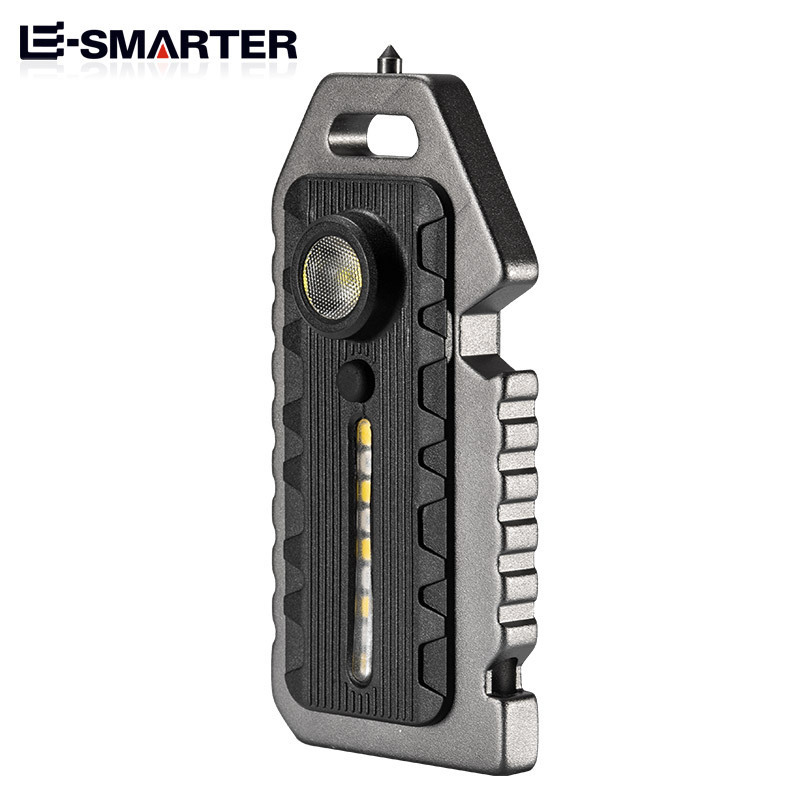 Wholesales Abs Portable Pocket Five Light Modes Multifunction 5 In 1 Whistle Survival Keychain Flashlight For Camping