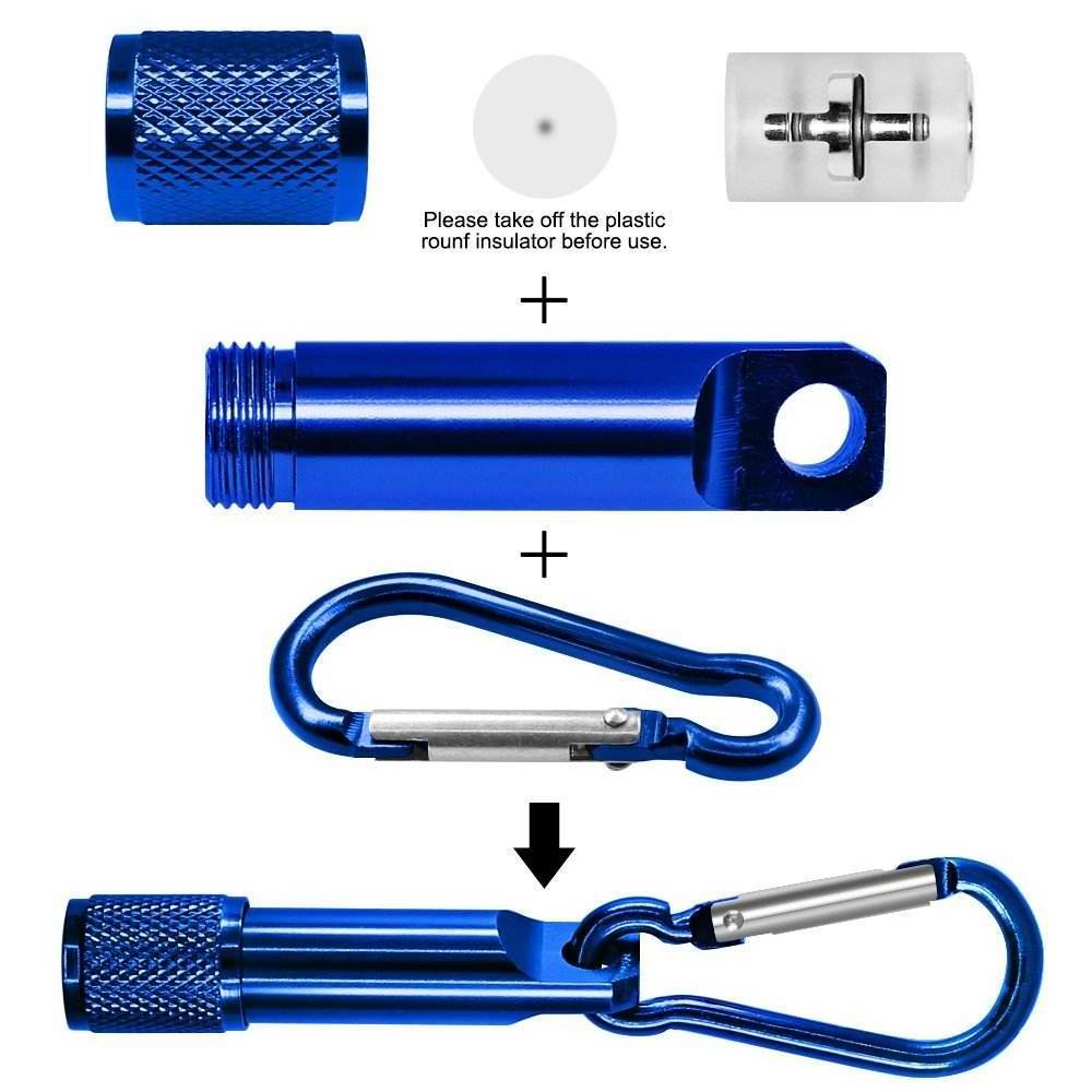 Rechargeable Powerful Camping Promotional Gift Customized Logo Keychain Mini Flashlight With Climbing Button Carabiner