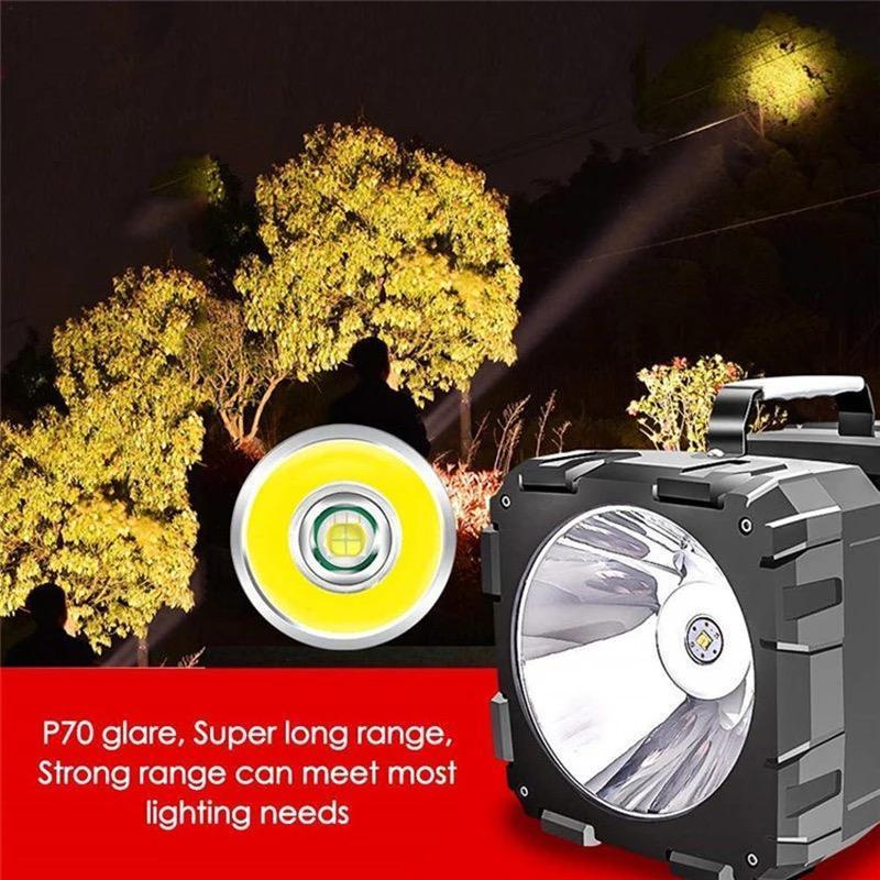 Waterproof Rechargeable High-Powered Spotlight Handheld Led Double Head Multifunctional Searchlight Work Light