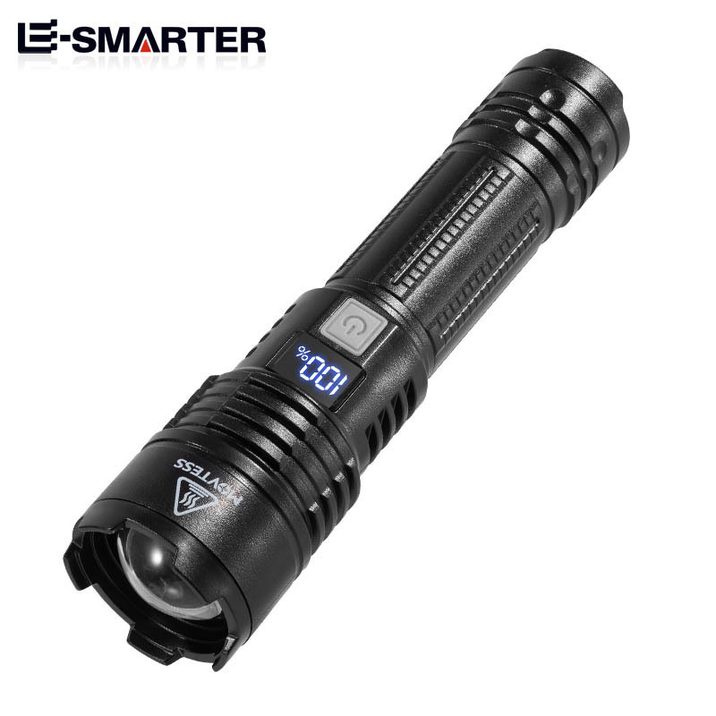 Powerful Handheld Zoomable Ipx5 Waterproof Super Bright Rechargeable 100000 Lumen Head Light Flashlight