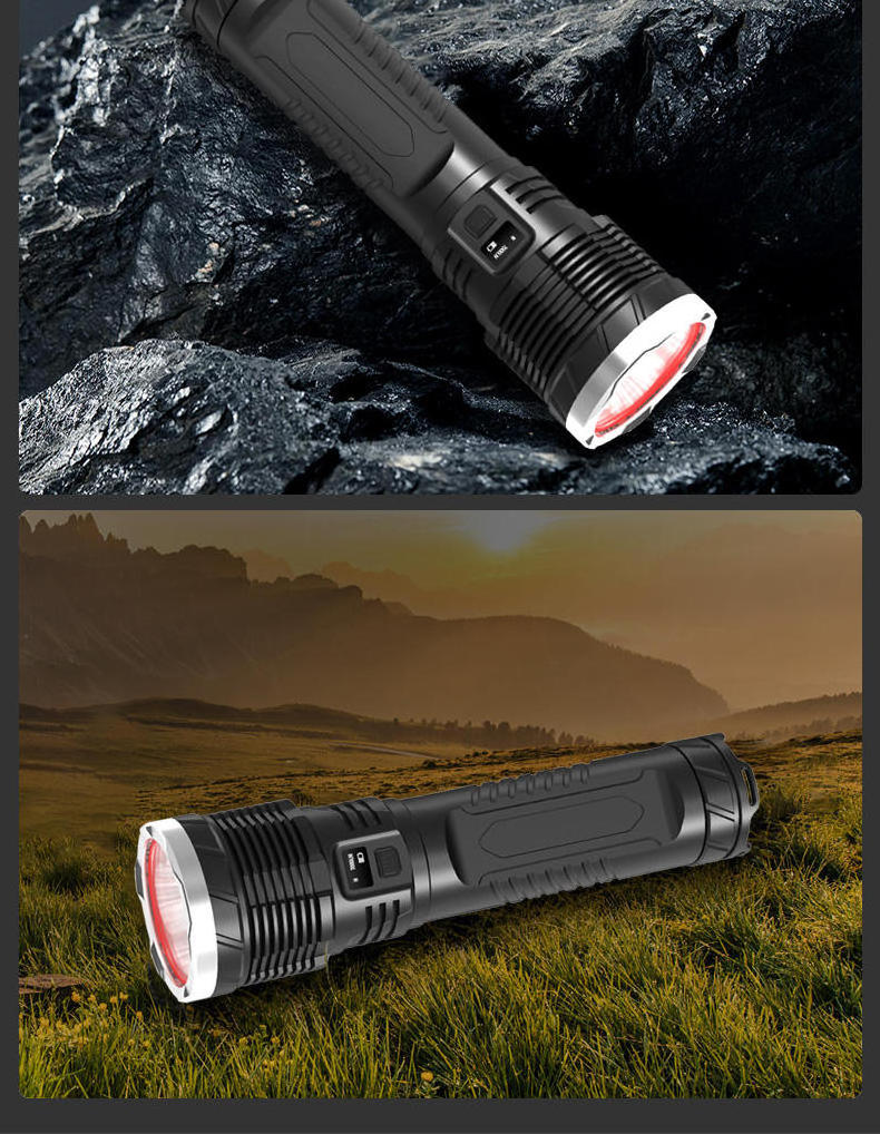 1000M Long Distance Flash Light Multifunction Emergency Waterproof Power Bank Torch Light Handheld Led Flashlight