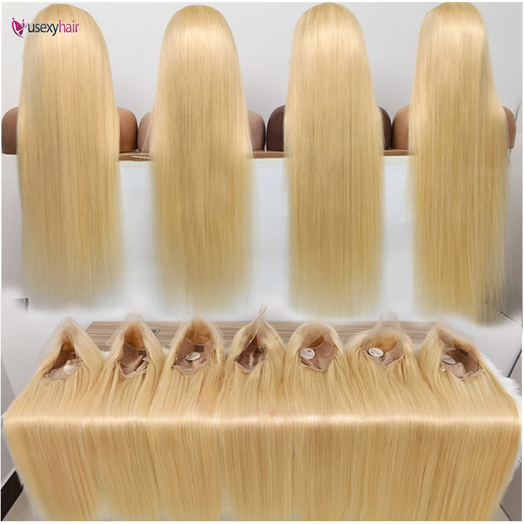 Wholesale lace wig human hair wigs very long 30 40 inch blonde 613 deep wave frontal lace wig human hair 13x6