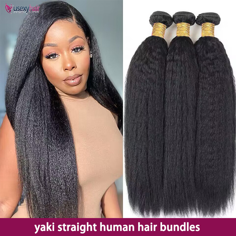 Kinky Straight Peruvian Hair Weave Bundles Raw Human Hair Bundles 28 30 Inch Remy Extensions 3 4 Bundles For Women Coarse Yaki