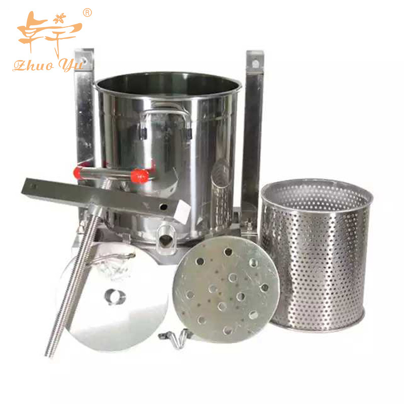 Factory Supply Wholesaler Manual Small 304 Stainless Steel Wax Press / Honey Press Machine, Put The Honeycomb in The Machine