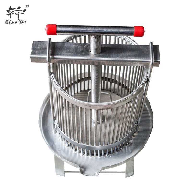 Factory Supply Wholesaler Manual Small 304 Stainless Steel Wax Press / Honey Press Machine, Put The Honeycomb in The Machine