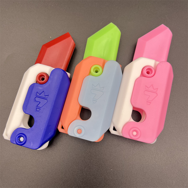 3D printing gravity knife cub jump carrot  model pendant push card decompression toy butterfly knife TikTok Gravity Knife