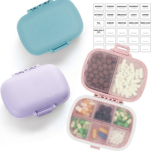 Pill Case Travel Pill Organizer for Pocket Purse Daily Portable Medicine Vitamin Supplement Box