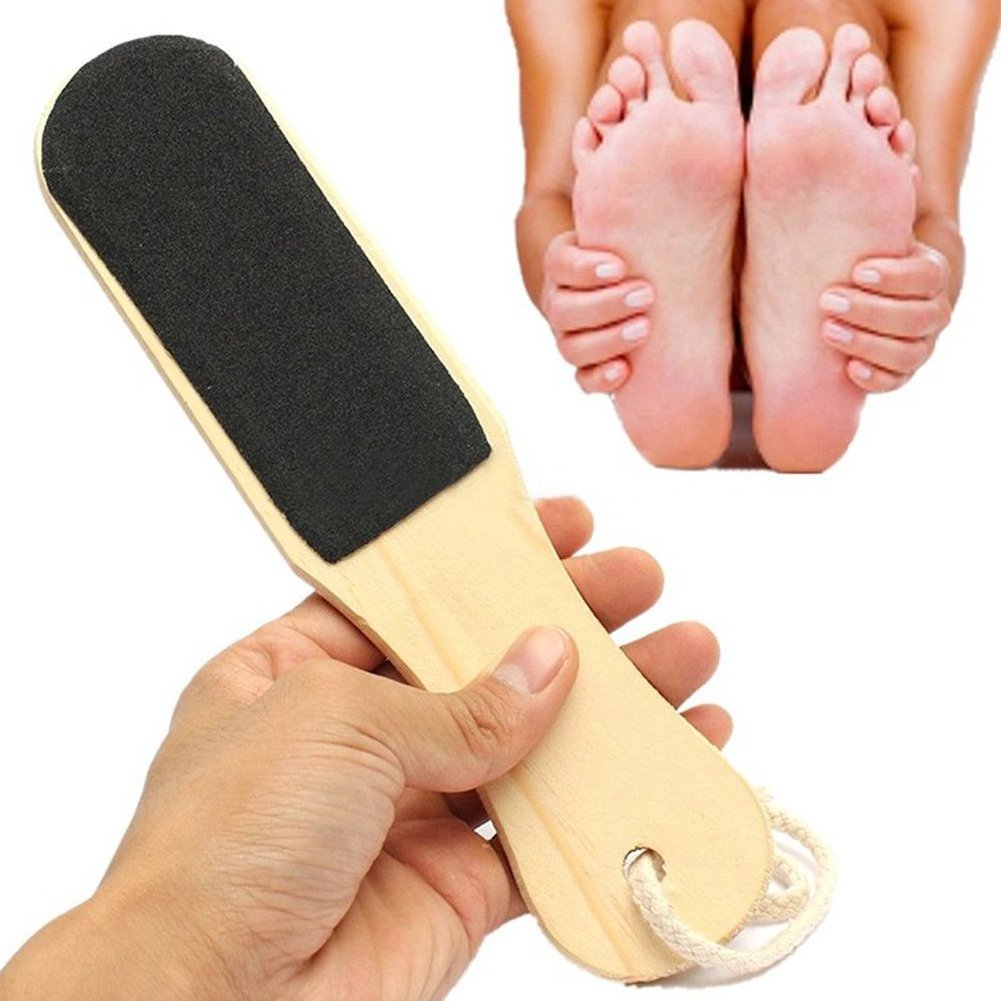 Hot Sale Wooden Custom Logo Pedicure Cleaning Tools Pumice Stone Foot Callus File Scrapper Scrubber