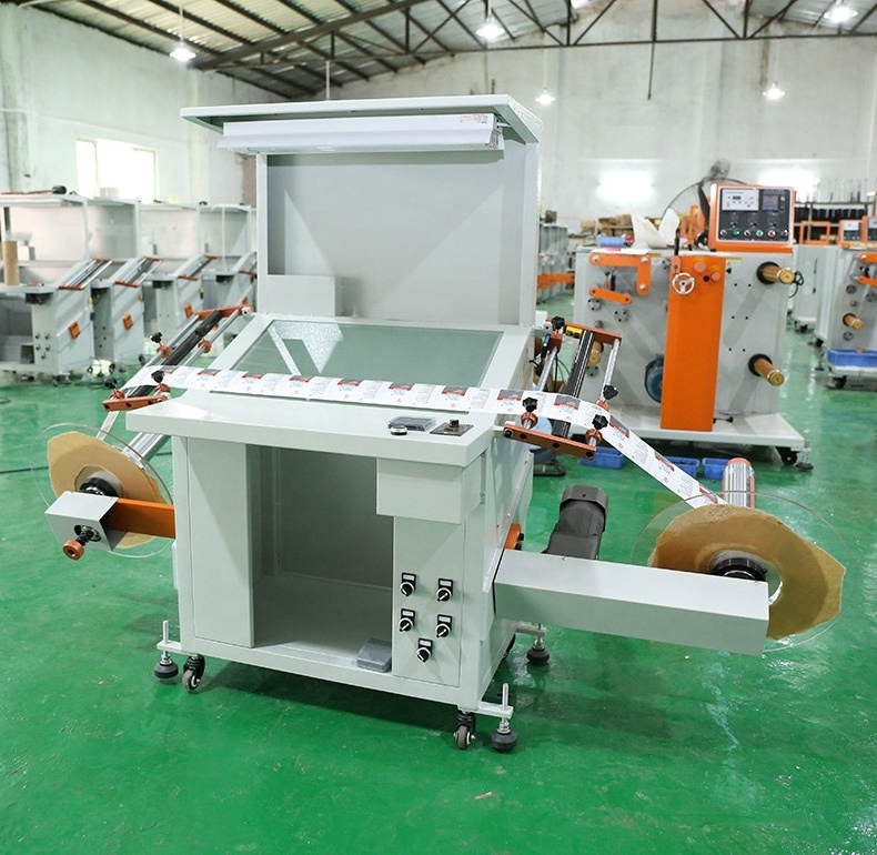 Oblique Self-adhesive Trademark Label Printing Inspection Rewinding Equipment