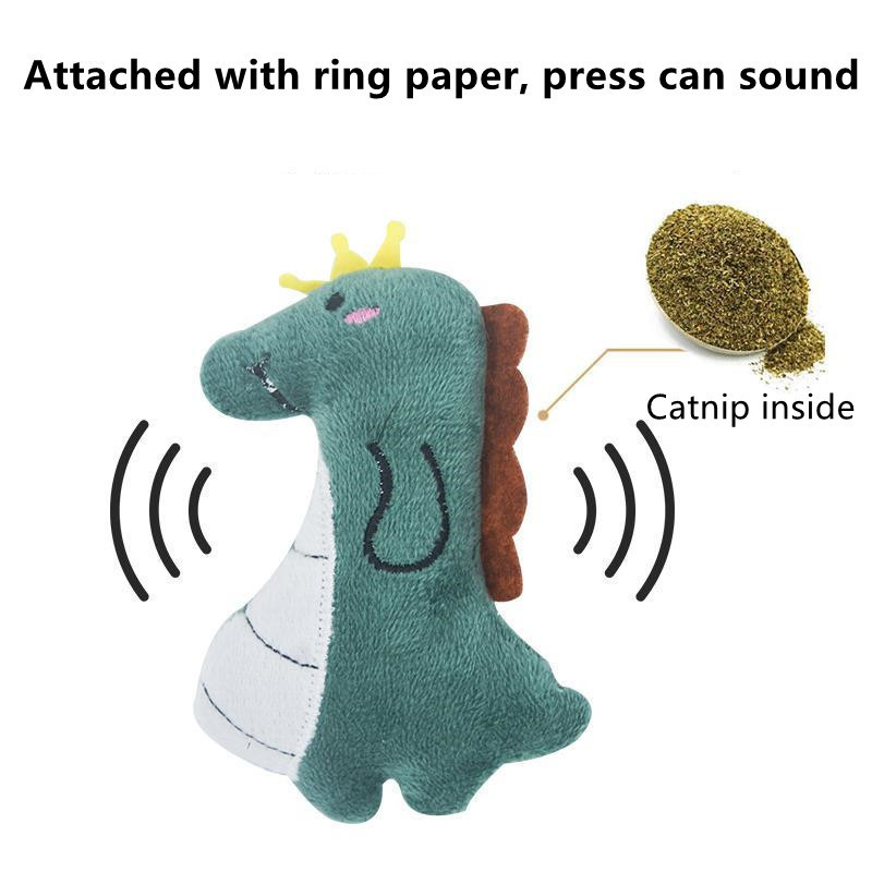 Cartoon animal design Interactive Cat Catnip Toys Funny for Kitten Kitty Cat Kicker Teething Chew Playing