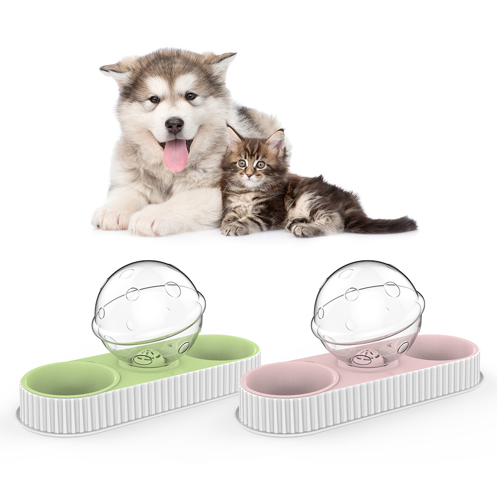 Custom Pet Dog Plastic Raised Cat Food Bowl Water Elevated Slow Feeder Cat Bowl