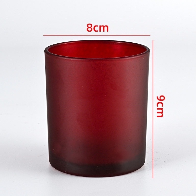 Luxury empty Clear Matte Black White Frosted Glass Candle Jars With wooden Bamboo Lids For Candle Making Candle Container