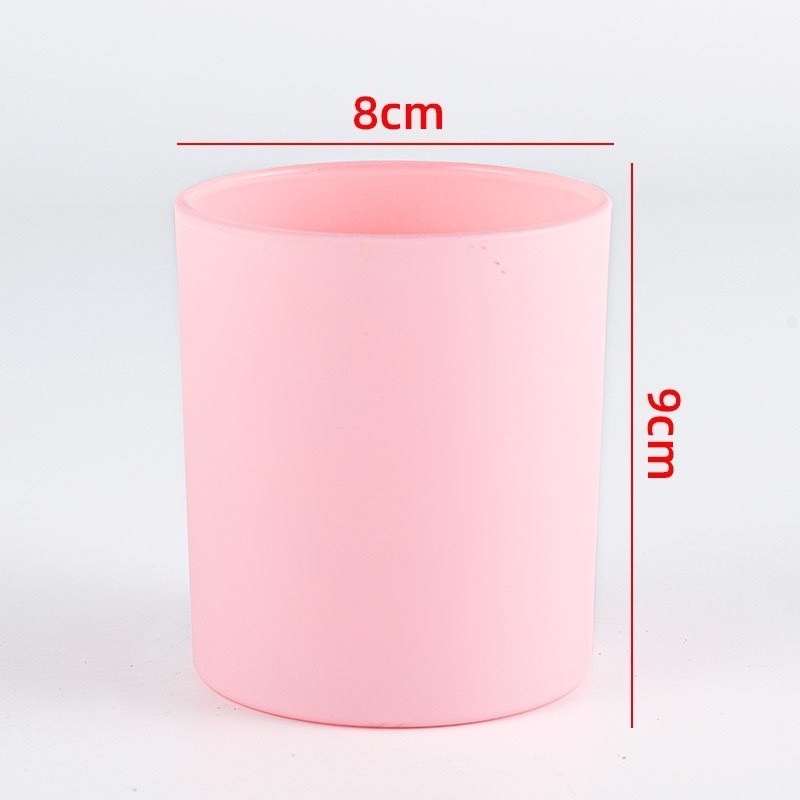 Luxury empty Clear Matte Black White Frosted Glass Candle Jars With wooden Bamboo Lids For Candle Making Candle Container