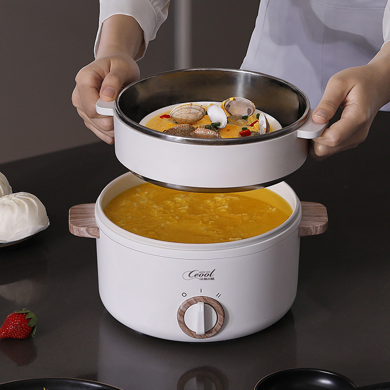 Mini electric hot pot small personal use portable multifunctional electric cooker household non-stick electric skillets