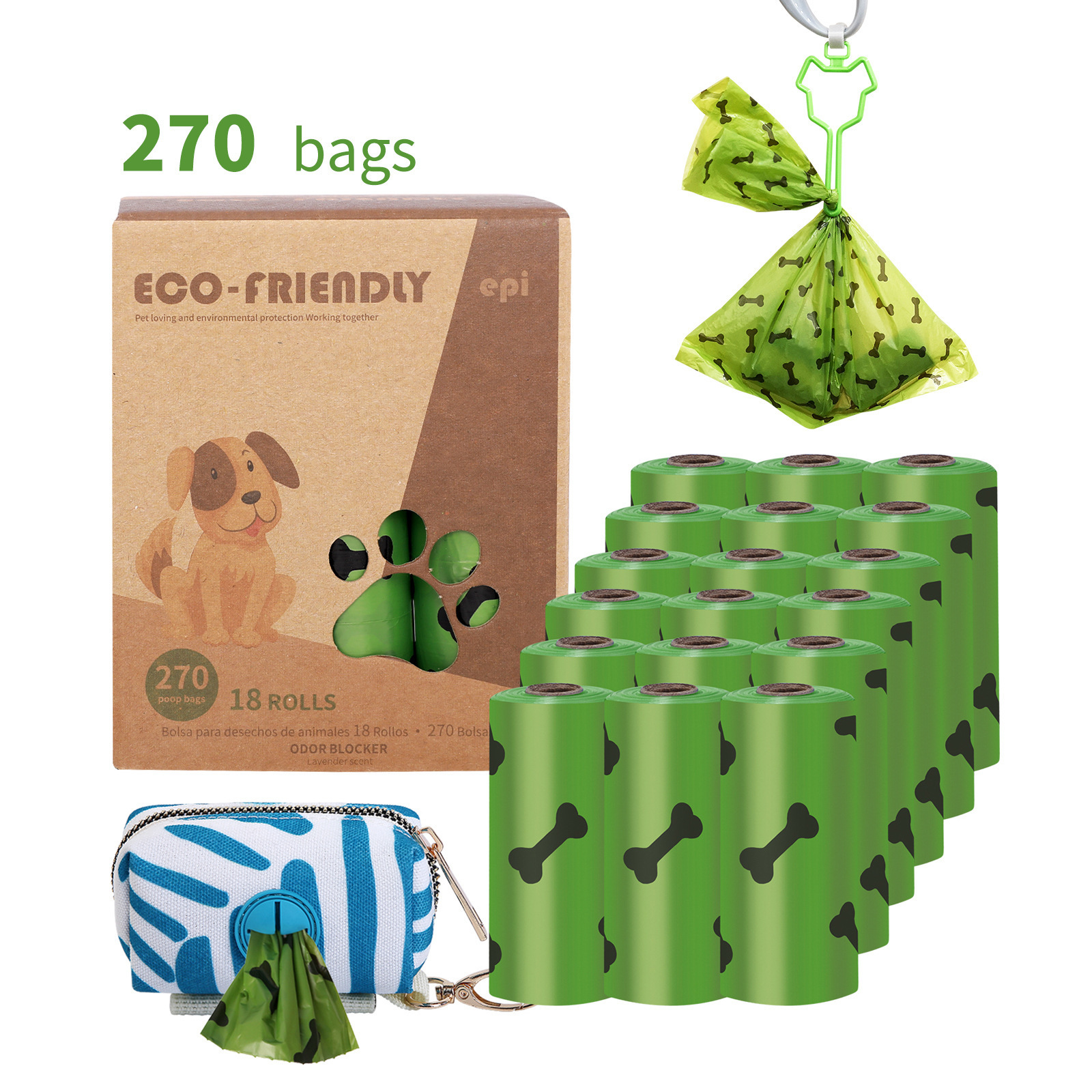 hot selling eco friendly high quality custom logo printed biodegradable doggy waste bags for dogs wholesale pet dog poop bag