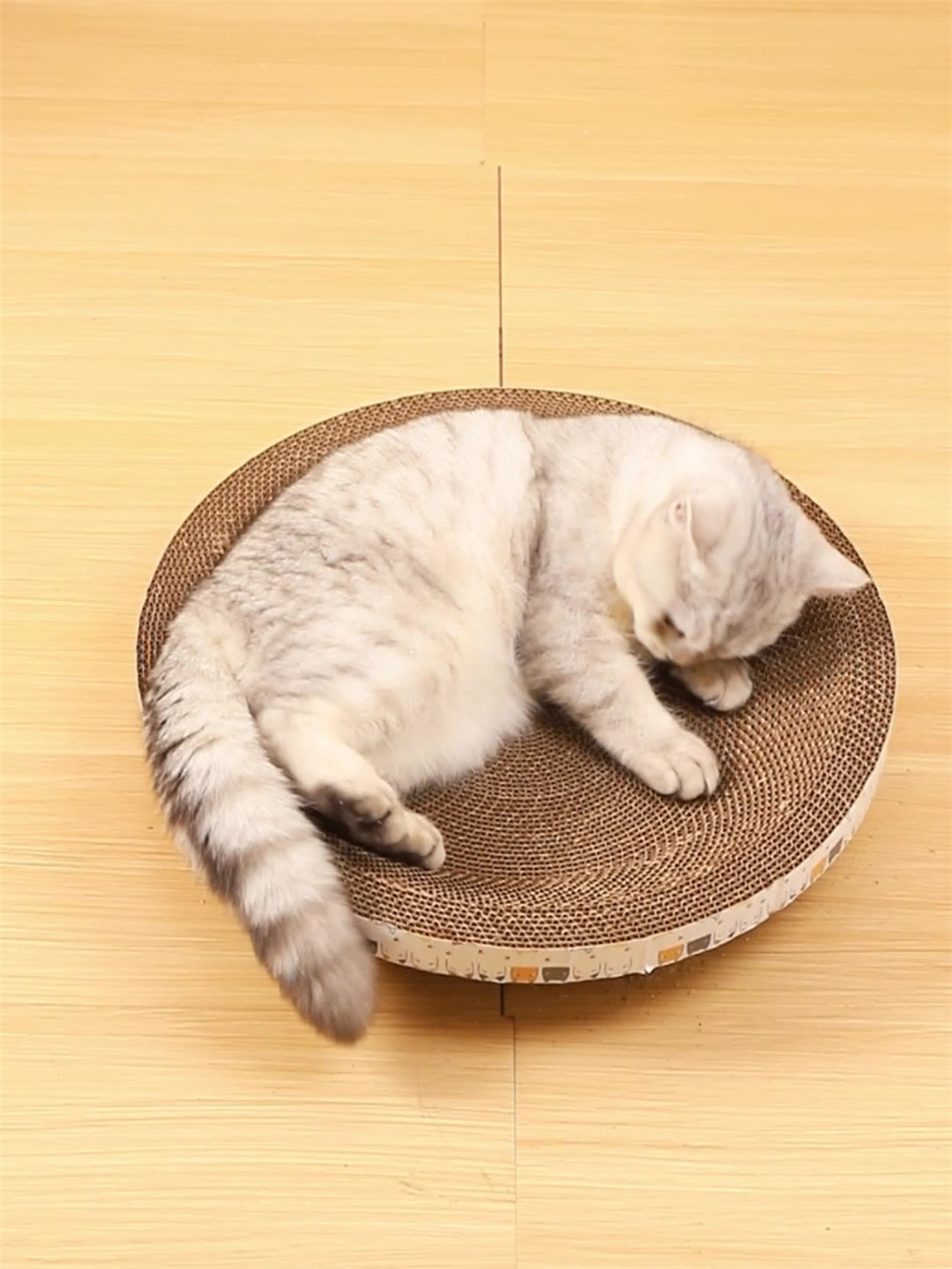 2024 New Design Bowl Shaped Cat Scratcher Lounge Bed Durable Board Pads Corrugated Paper Vertical Basin Cat Toys