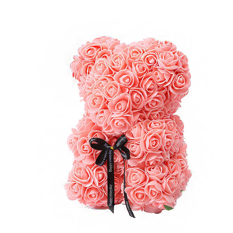 Hot Sale Customize Valentines Day Gift Forever Eternal	Mothers Day Gifts Rose Teddy Bear With Gift Box