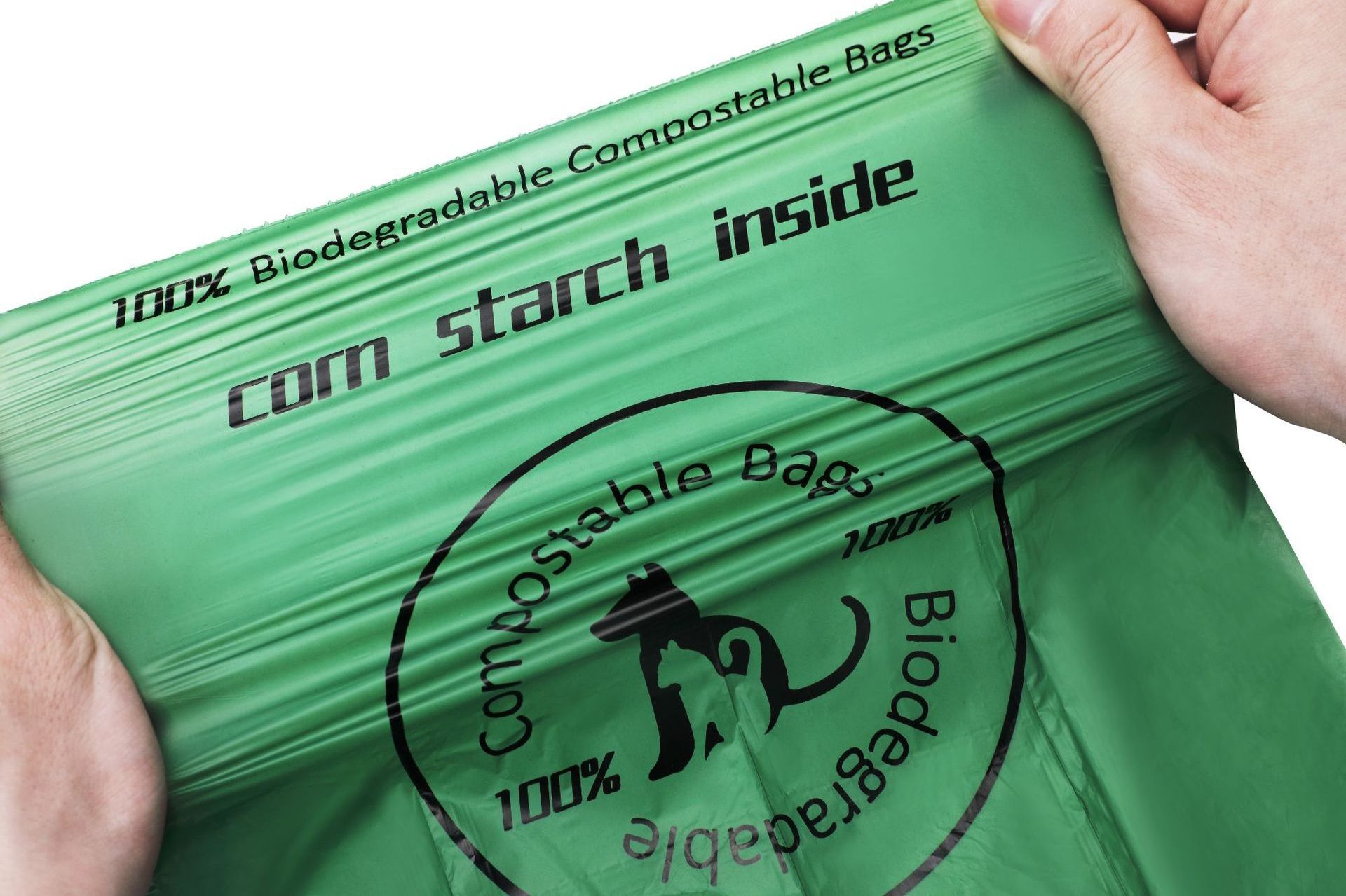 high quality 100% Compostable ECO-Friendly cornstarch Corn starch Dog Poop Bag Fully Biodegradable Pet Waste Bag for dogs