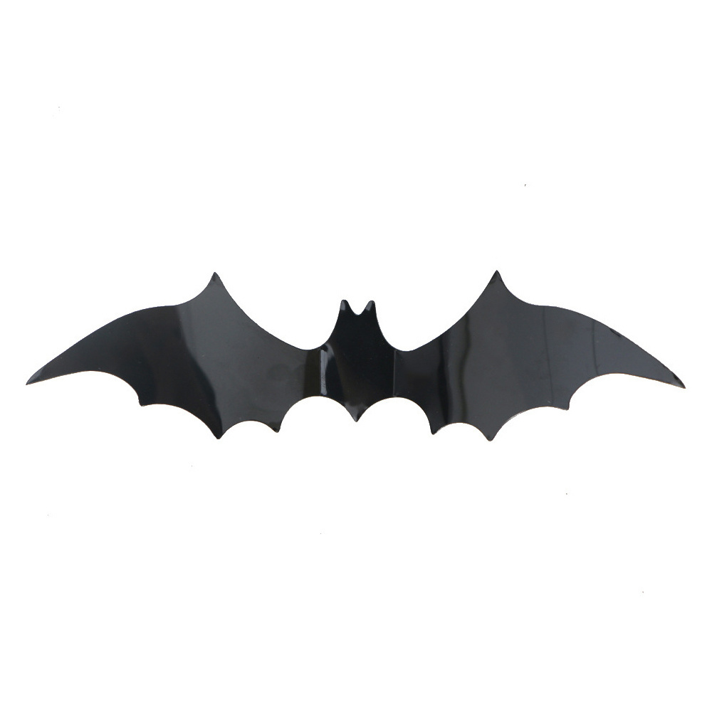 Hot Sale Popular Halloween Black Bat 3D Stickers Living Room Background Wall Decoration