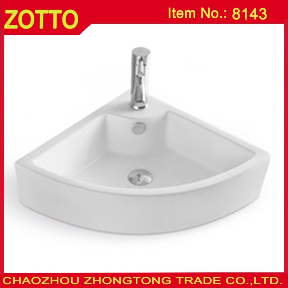 Cheap single hole corner wash basin triangle wash basin price triangular bathroom small basin corner lavabo sink