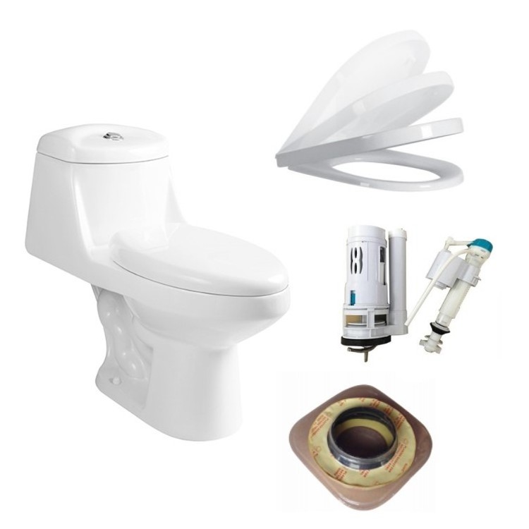 China Suppliers Sanitary Ware Modern WC Bathroom Commode Bowl Cheap Ceramic Siphon One-piece Toilet Bowl For Bathroom