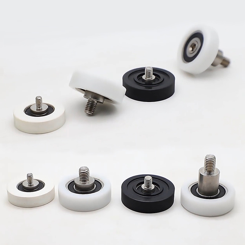 BS62626-10C1L8M6 Cabinet Pom Nylon Coated Plastic Rollers Bearing 26mm Plastic Roller Wheels With Screw M6x26x8mm