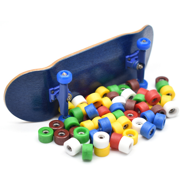 Urethane Fingerboard Deck Wheel Custom Finger mini wooden skateboard accessories PU fingerboard wheels with bearing 681x