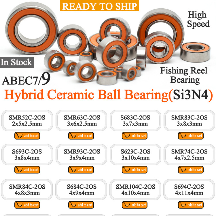 A7 Lube dry ceram fly reel hybrid ceramic ball bearing miniature rolamento fishing reel rodamientos abec 7 bearing for reel