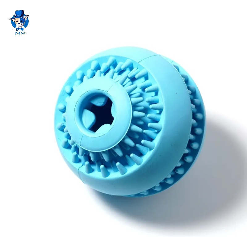 Wholesale Custom Durable Dog Chew Toys Feeder Puzzle Solid Natural Rubber Dog Treat Ball for Leaking Food