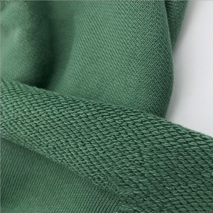 High quality green 100 cotton terry towelling fabric in roll