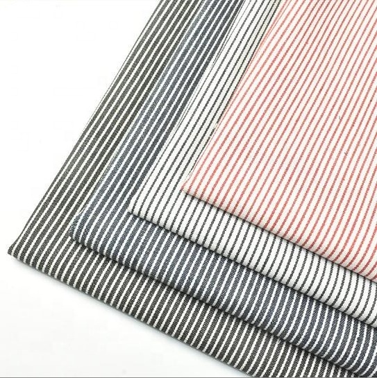 70 cotton 30 polyester hickory stripe denim fabric for bags