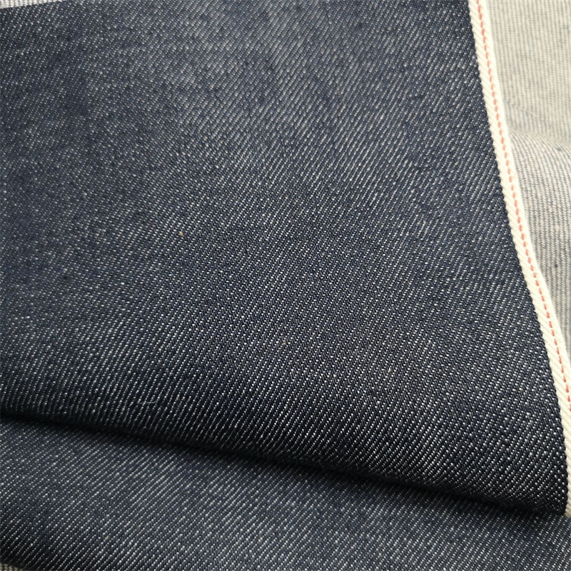 Blue color selvedge denim wholesale fabric for men jeans