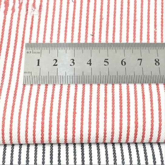 70 cotton 30 polyester hickory stripe denim fabric for bags