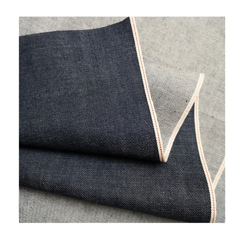 Blue color selvedge denim wholesale fabric for men jeans