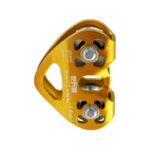 wholesale High Quality Heavy Duty Double Swivel Rope Pulley Block Zip Line Pulley For Ropes