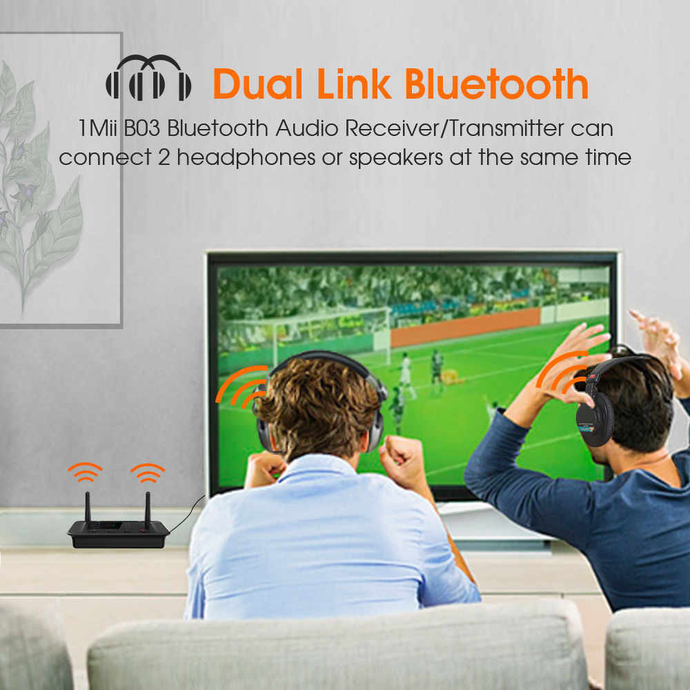 2023 Hot Sale Long Range Bluetooth Wireless Video Transmitter Receiver With Aptx HD Low Latency Supports Two Headsets