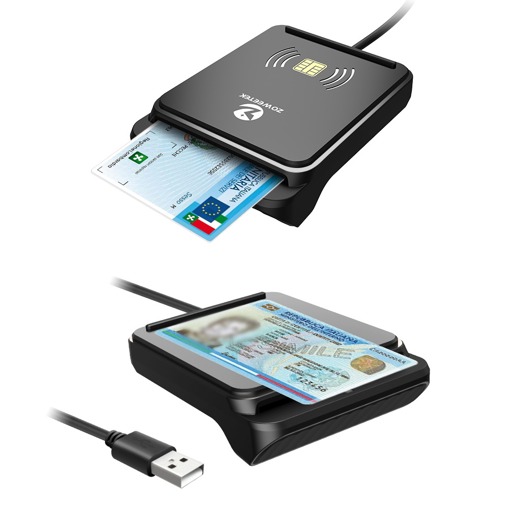 Multi-function Card Reader NFC Rfid Contactless Smart Chip Card Reader/Writer USB Interface Contact ID IC SIM Credit Card Reader