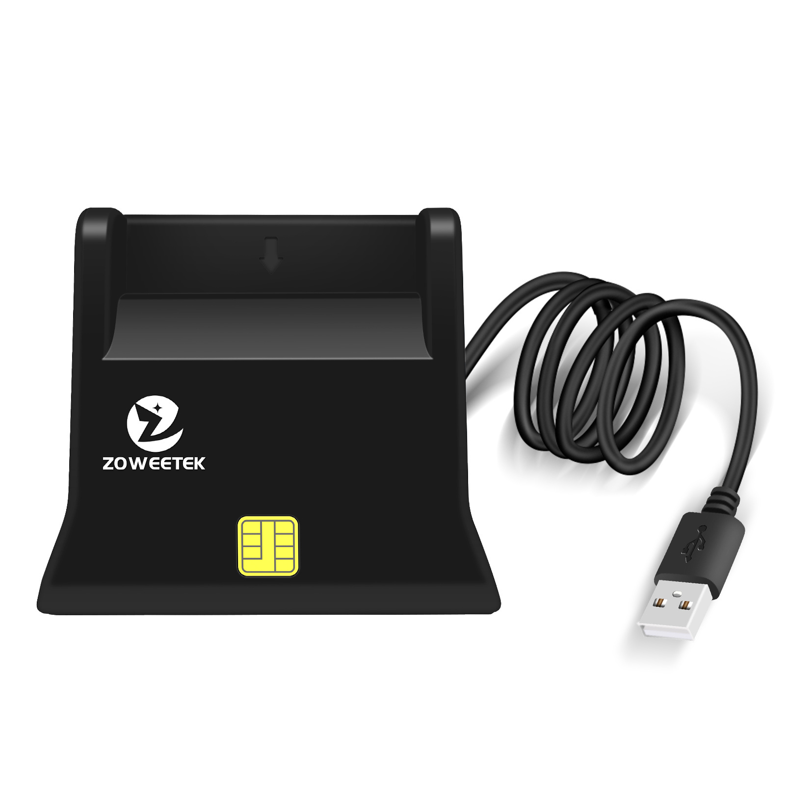 ZOWEETEK 2023 Popular Contactless ISO 7816-3 Skimmer Card Reader EMV IC ID SIM Smart Card Reader USB Credit Card Reader Writer