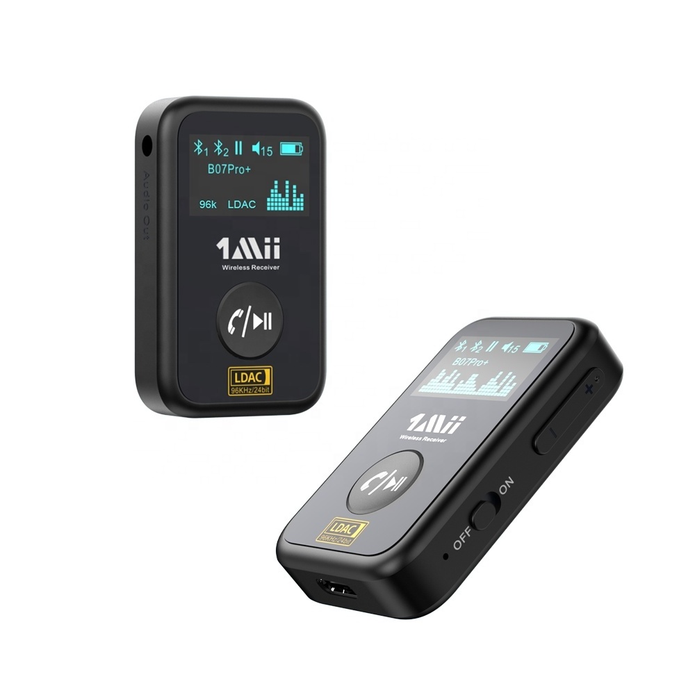 1Mii Bluetooth 5.0 Transmitter Portable Wireless Rechargeable Transceiver Adapter for TV, Audio Receiver for Car System